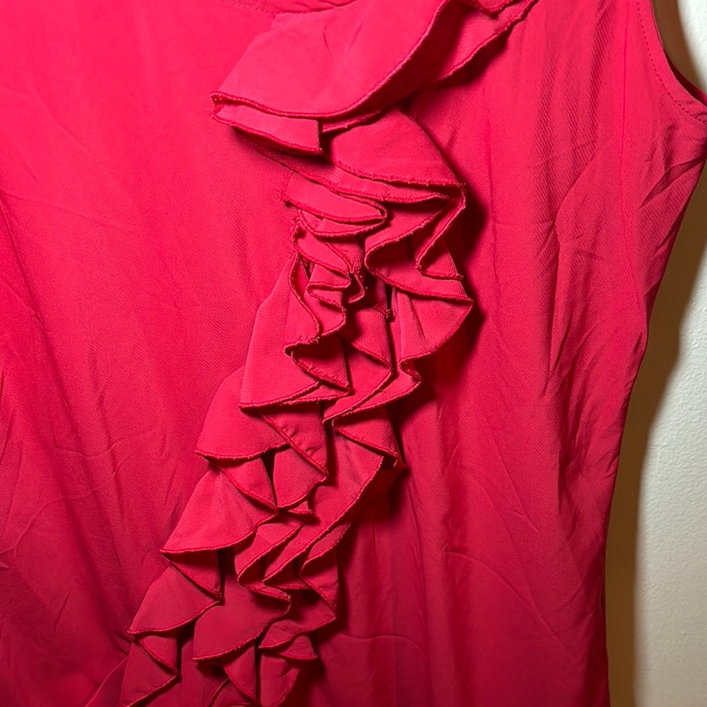 Spense Pink Ruffled Fitted Tank Top - Picture 7 of 15